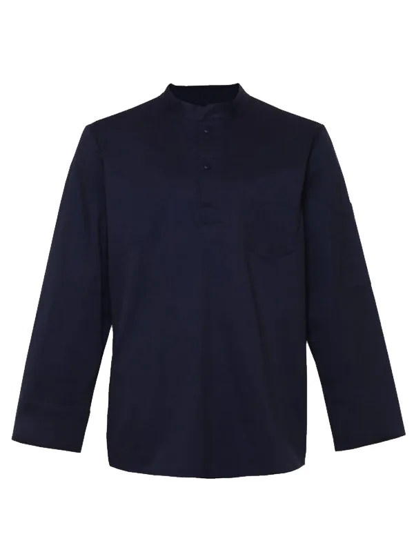 Bluza kucharska ze stójką i zapięciem polo