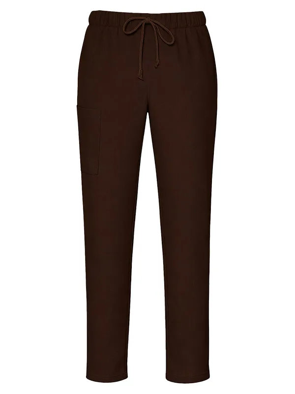 Spodnie z prostą nogawką czekoladowe